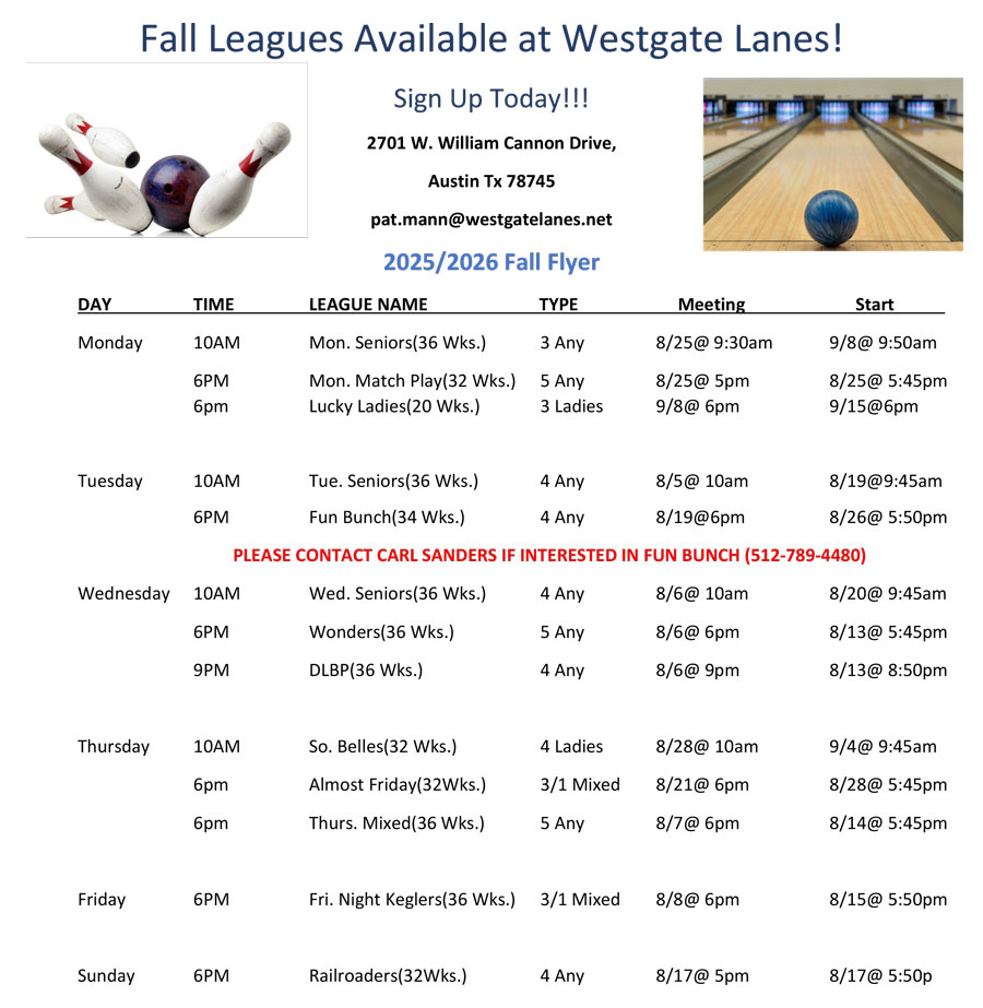 fall leagues