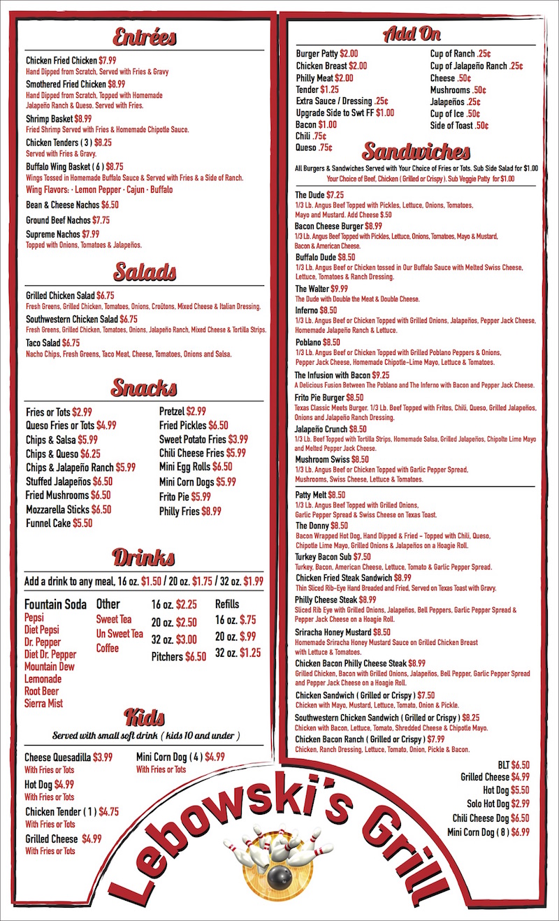 Lebowski's Grill at Westgate Lanes